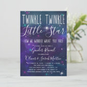 Twinkle Little Star Gender Reveal Invitation (Standing Front)