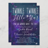 Twinkle Little Star Gender Reveal Invitation (Front/Back)