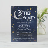 Twinkle Little Star Gender Reveal Party Invitation (Standing Front)