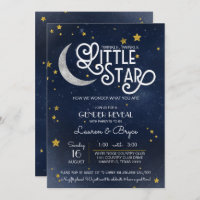 Twinkle Little Star Gender Reveal Party Invitation