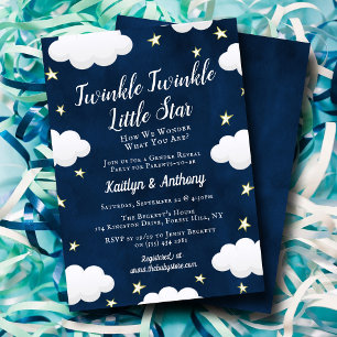 Twinkle Little Star Gender Reveal Party Invitation