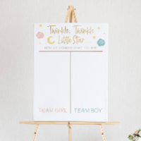 Twinkle Little Star Gender Reveal Voting Board