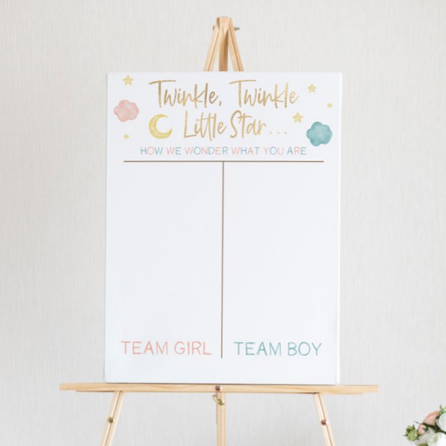 Twinkle Little Star Gender Reveal Voting Board (Creator Uploaded)