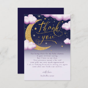 Twinkle Little Star Girl Baby Shower Thank You