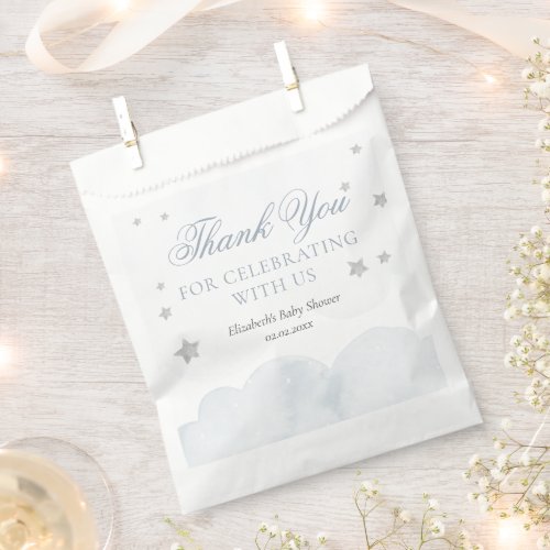 Twinkle Little Star Grey Blue Baby Shower Favor Bag - Twinkle Little Star Grey Blue Baby Shower Favor Bag features watercolor clouds and grey stars.
You can edit/personalize whole Template.
If you need any help or matching products, please contact me. I am happy to create the most beautiful personalized products for you!