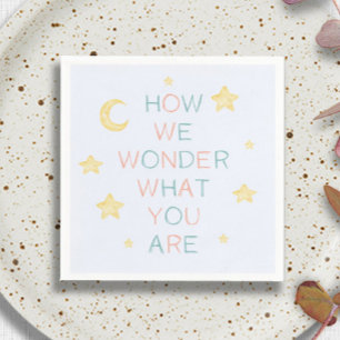 Twinkle Little Star How We Wonder Gender Reveal Napkins
