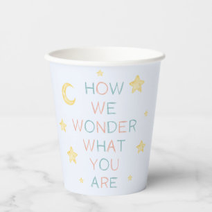 Twinkle Little Star How We Wonder Gender Reveal Paper Cups