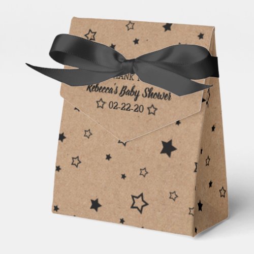 Twinkle Little Star Kraft Baby Shower Favor Boxes