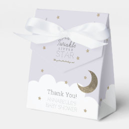 Twinkle Little Star Lilac Baby Shower Favor Boxes
