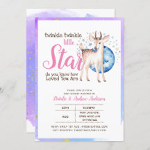Twinkle Little Star Little Deer Pink Gold Modern