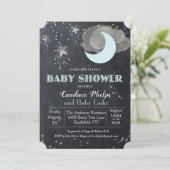 Twinkle Little Star Moon Baby Shower Invitation (Standing Front)