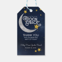 Twinkle Little Star Moon & Back Thank You Gift Tags