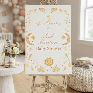 Twinkle Little Star Moon & Stars Baby Shower Foam Board