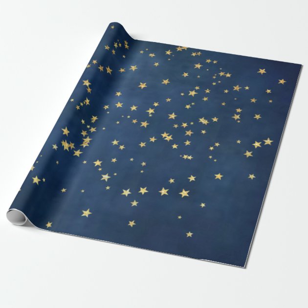 navy blue and gold wrapping paper