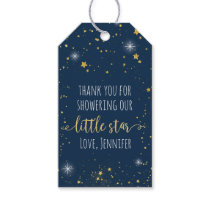 Twinkle Little Star Navy & Gold Baby Shower Gift Tags