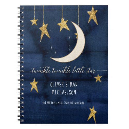 Twinkle Little Star Navy Guest Book Baby Shower