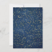 Twinkle Little Star | Neutral Blue Copper and Gold Invitation (Back)