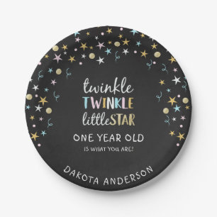 Twinkle Little Star One Year Old Is What You Are! Paper Plates