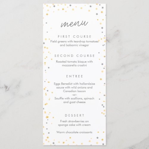 Twinkle Little Star Party  Shower Menu