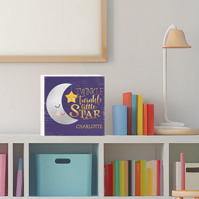 Twinkle Little Star Personalized Wooden Box Sign (Creator Uploaded)