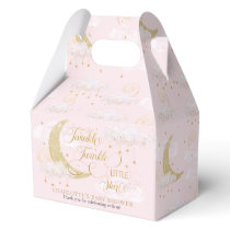 Twinkle Little Star Pink Baby Shower Birthday  Favor Boxes