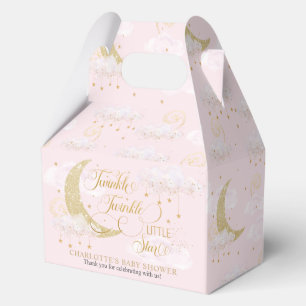 Twinkle Little Star Pink Baby Shower Birthday Favor Boxes