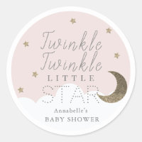 Twinkle Little Star Pink Baby Shower