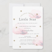 Twinkle Little Star Pink Baby Shower Invitation (Front)