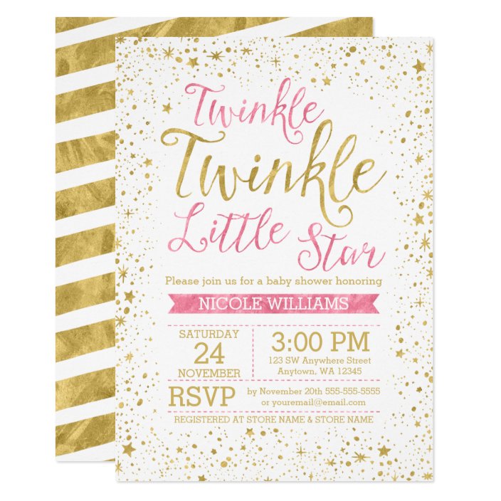 baby shower invitations twinkle little star