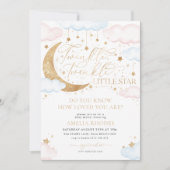 Twinkle Little Star Pink Blue Baby Shower Invitation (Front)
