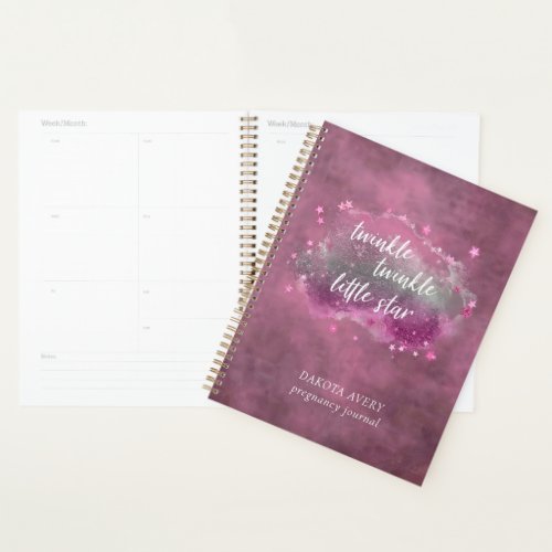 Twinkle Little Star  Pink Mint Green Pregnancy Planner