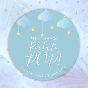 Twinkle Little Star Ready to POP Baby Shower Classic Round Sticker