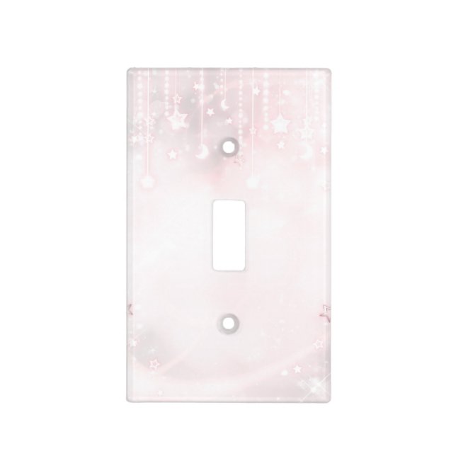 Twinkle little Star Rose Gold Celestial Glow Stars Light Switch Cover (Front)