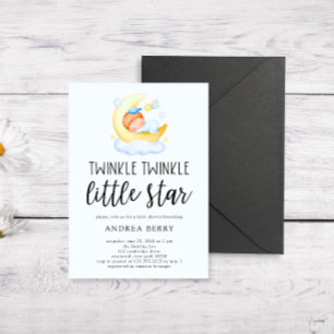 Twinkle Little Star Sleeping Baby Shower Invitation