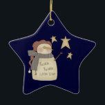 Twinkle Little Star Snowman Christmas Ornament<br><div class="desc">Twinkle Little Star Snowman Christmas Ornament - Customize our Christmas Ornaments as a keepsake that will bring precious memories and joy to your holiday season.</div>