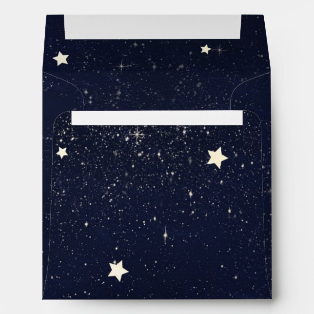 Twinkle Little Star Starry Sky Baby Shower Envelope (Back (Bottom))