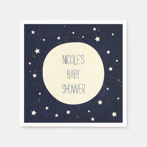 Twinkle Little Star Starry Sky Baby Shower Napkins