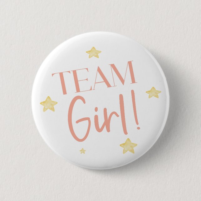Twinkle Little Star Team Boy Blue Gender Reveal Button (Front)