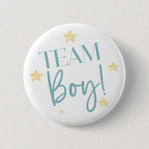 Twinkle Little Star Team Boy Blue Gender Reveal Button