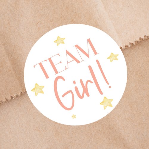 Twinkle Little Star Team Boy Blue Gender Reveal Classic Round Sticker