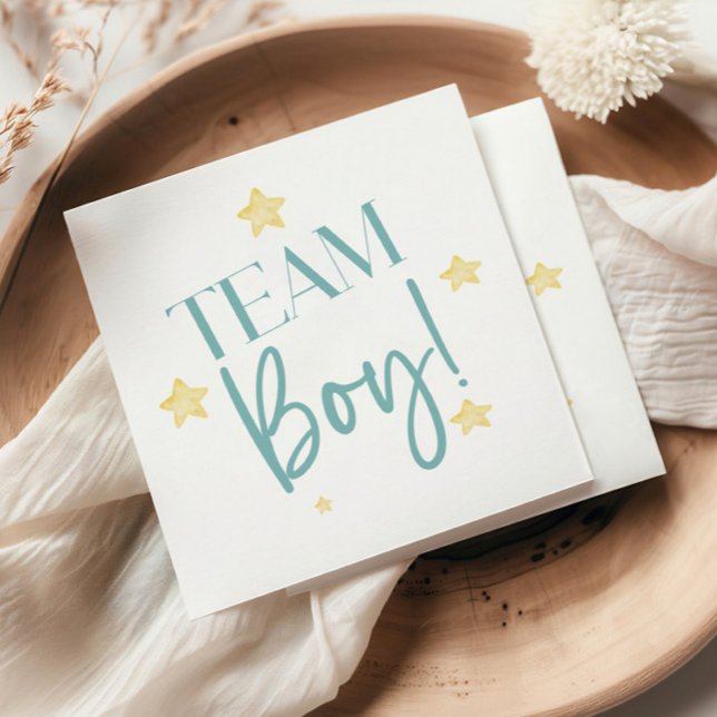 Twinkle Little Star Team Boy Blue Gender Reveal Napkins (Creator Uploaded)