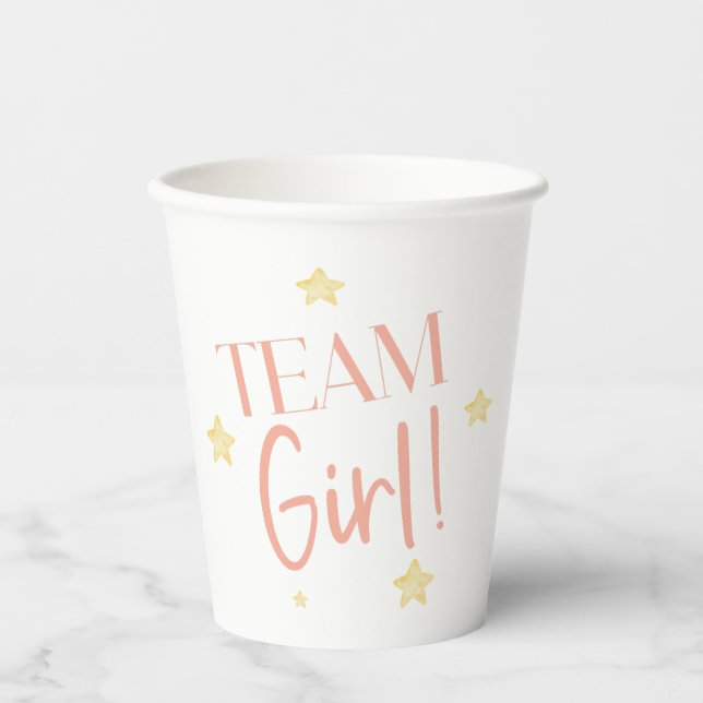Twinkle Little Star Team Boy Blue Gender Reveal Paper Cups (Front)