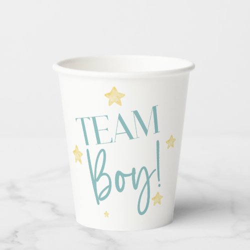 Twinkle Little Star Team Boy Blue Gender Reveal Paper Cups