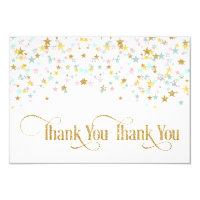 Twinkle Little Star Thank You White or Any Color Card