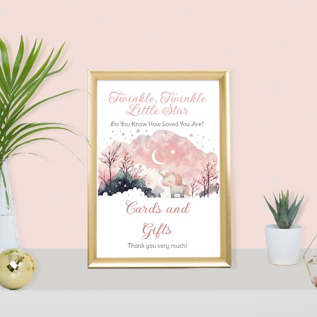 Twinkle Little Star Unicorn Shower Cards and Gifts Poster (Creator Uploaded)