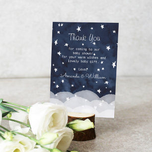 Twinkle Little Star Whimsical Baby Show Thank You  Card