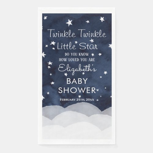 Twinkle Little Star Whimsical Baby Shower  Paper G Paper Guest Towels