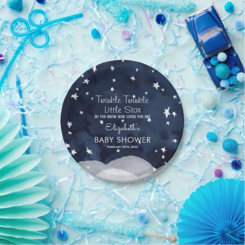 Twinkle Little Star Whimsical Baby Shower Paper Pl Paper Plates