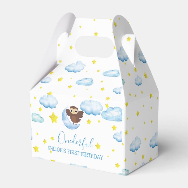 Twinkle Little Star with Friendly Brown Owl  Favor Boxes (Front Side)