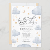 Twinkle Little Star Yellow Neutral Baby Shower Invitation (Front/Back)